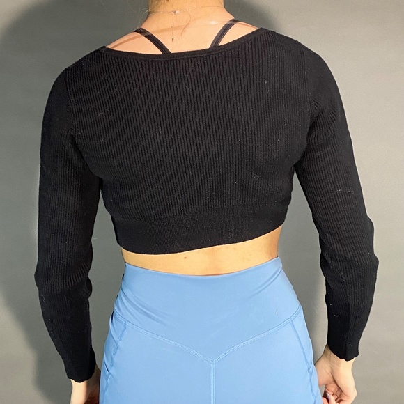 Wild Fable Black Crop Sweater Size S - Picture 3 of 4